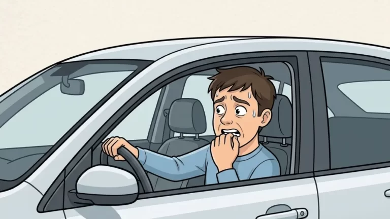 Driving while biting your nails